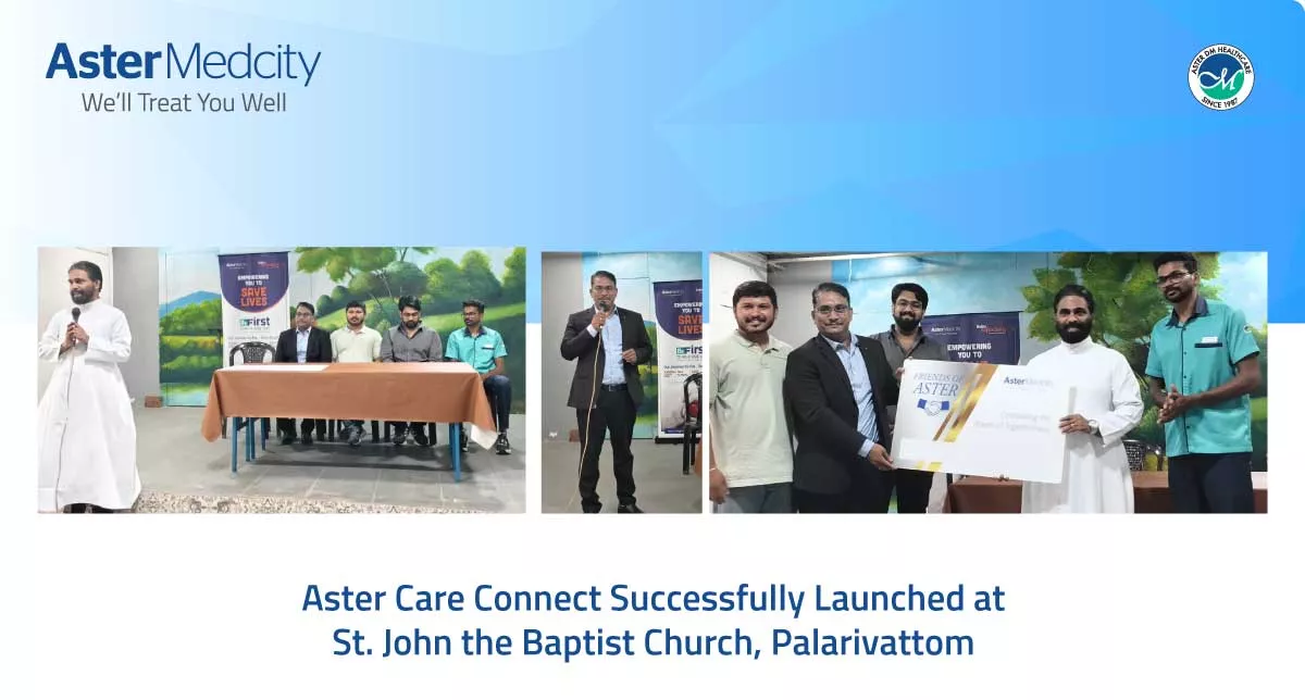 Aster Care Connect Successfully Launched at St. John the Baptist Church, Palarivattom