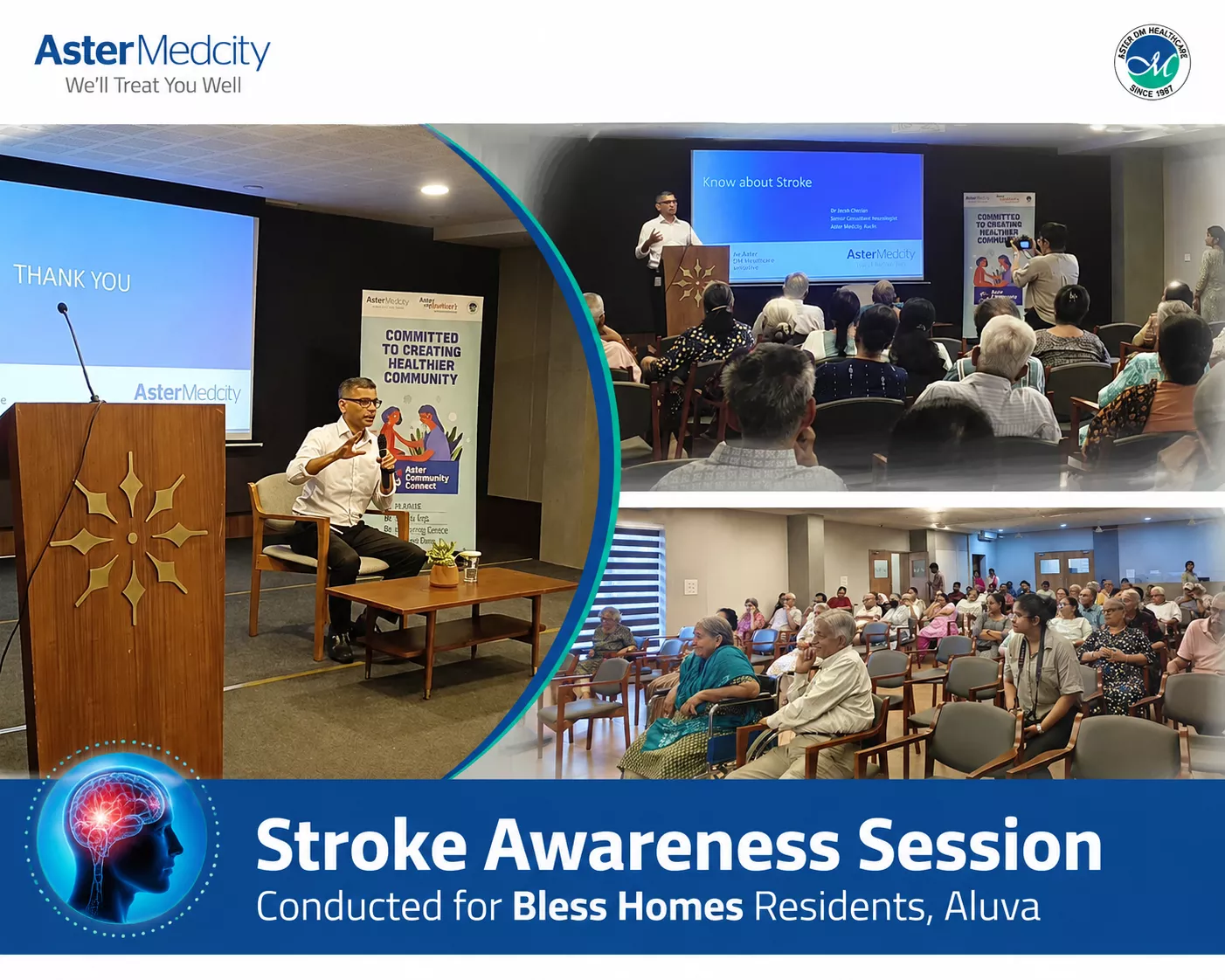 Stroke Awareness Session Conducted for Bless Homes Residents, Aluva
